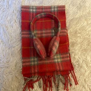 Burberry earmuffs and scarf